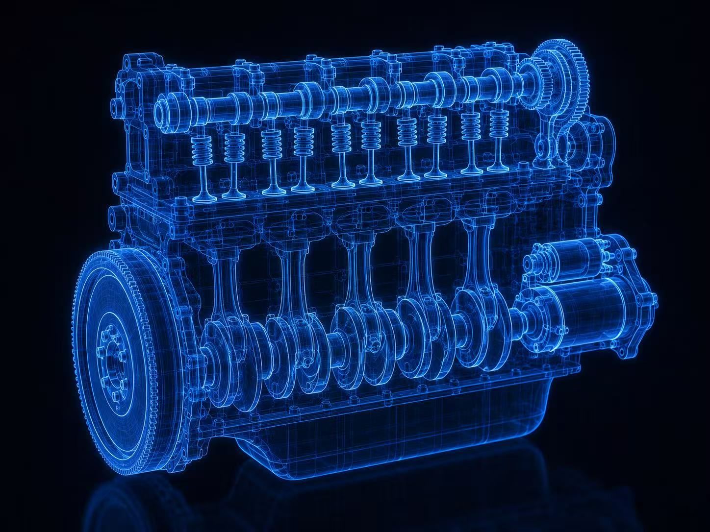 PHOTO: camshaft and crankshaft